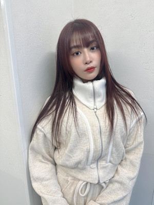 艶髪♪ピンクベージュカラー♪レイヤーロング♪