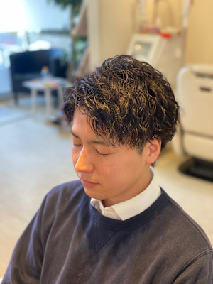 ツイストスパイラル/メンズパーマ/メンズカット/縦落ち