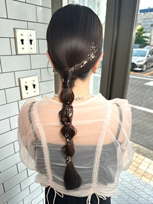 【ChaoMICHI yu-ka】お呼ばれヘア 編みおろし