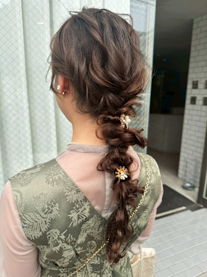 【ChaoMICHI yu-ka】お呼ばれヘア 三つ編みヘア