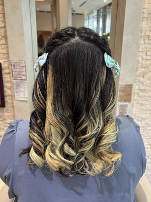 推し活にピッタリ♪ ☆編み込みハーフツインスタイル