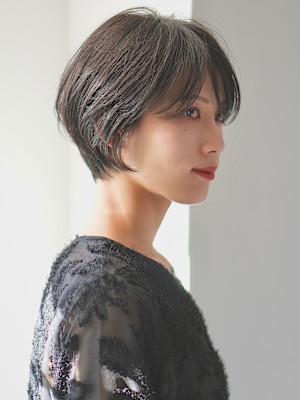 前下がりショート・ボブ/絶壁解消/前髪あり/40代/30代