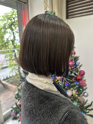 丸み顎ラインボブ