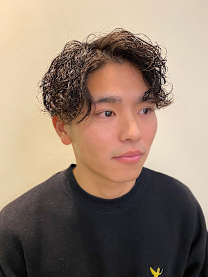波巻きパーマ