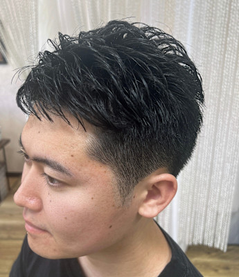 メンズ/爽やか好印象のアップバングショート