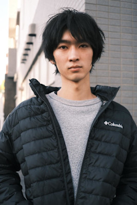 メンズショートウルフ黒髪