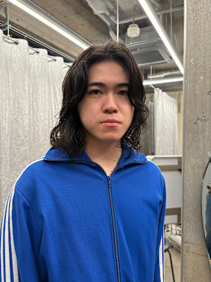 テップボーンカットメンズヘア/センターパート/メンズボブ