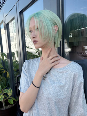 ライムカラー　ケアブリーチ　ブリーチカラー　原宿/表参道