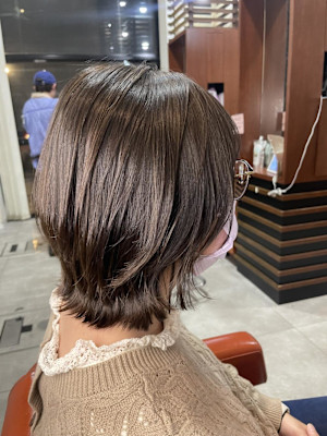 ウルフ×ボブ×ココアベージュ