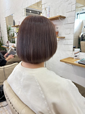 大人かわいい/ボブ/丸みボブ/ハイライト