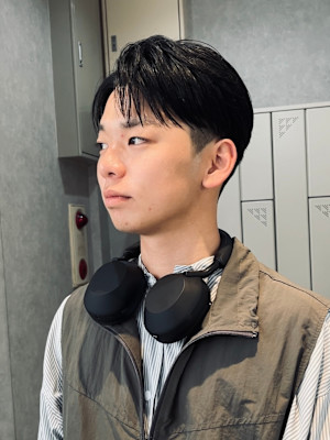 【Zina】メンズ/センターパート/曲がる縮毛矯正/福岡/天