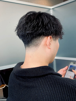 【Zina】メンズ/センターパート/曲がる縮毛矯正/福岡/天