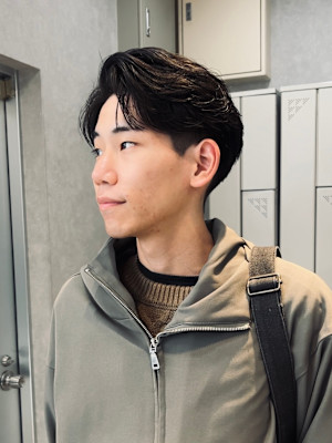 【Zina】メンズ/センターパート/曲がる縮毛矯正/福岡/天