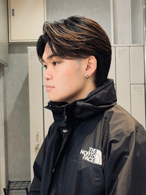 【Zina】メンズ/センターパート/曲がる縮毛矯正/福岡/天