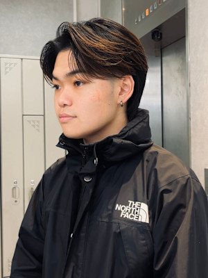 【Zina】メンズ/センターパート/曲がる縮毛矯正/福岡/天