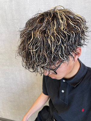 波巻きパーマ/メッシュ【福岡/天神/メンズパーマ】