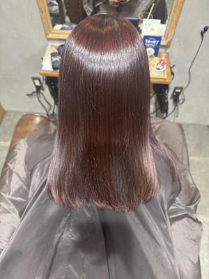 ブリーチなし　チェリーレッド