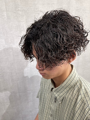 波巻きプードル/センターパート【福岡/天神/メンズパーマ】