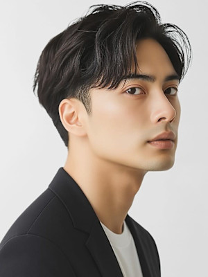 【feliceMICHI 別曽 遥也】センターパート 黒髪