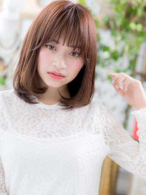 フェザーバングくせ毛風内巻きワンカール　バーガンディ