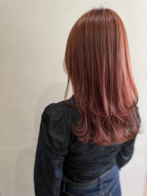 オレンジカラー/くびれヘア/レイヤー