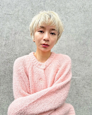 面長解消《20代30代》流せる前髪//耳掛けショート