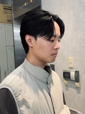 【Zina】メンズ/センターパート/曲がる縮毛矯正/福岡/天