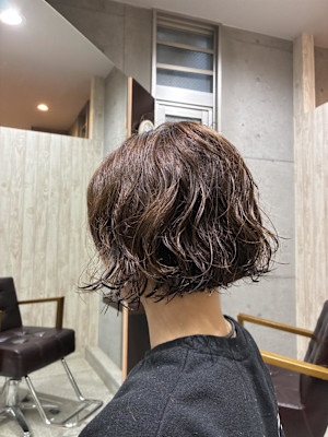 ミニBOB×パーマ