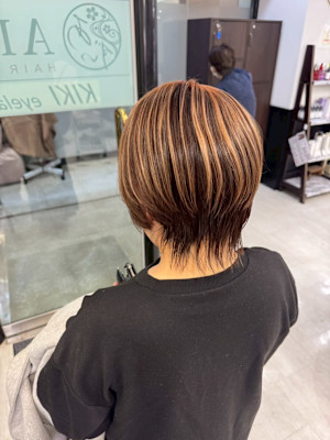 白髪ぼかしハイライト