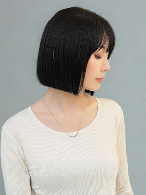 黒髪 ボブ 顔周りカット 小顔カット 髪質改善 艶髪 20代