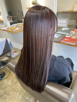 髪質改善ストレート×髪質改善カラー