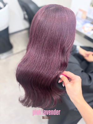 ピンクラベンダー/暖色/髪質改善