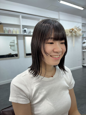 外ハネボブ/レイヤーカット/デザインカット/顔まわりカット