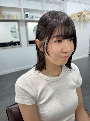外ハネボブ/レイヤーカット/デザインカット/顔まわりカット