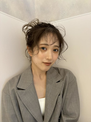 オリーブグレージュ/グレージュカラー/ハイトーンカラー/元町