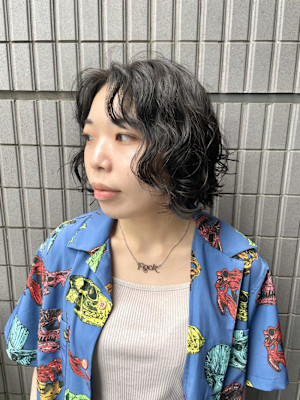 ボブパーマ/レイヤーパーマ/センターパートボブ/外ハネボブ