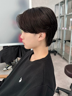 毛流れセンターパート(メンズカット/ダウンパーマ/ナチュラル