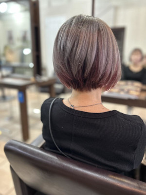 グレージュ・ボルドーショート