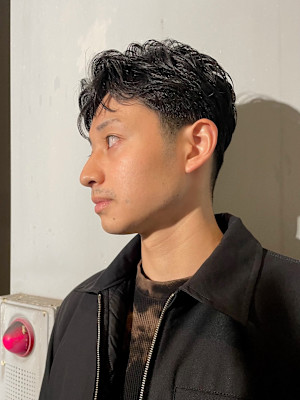 メンズ/ショートセンターパート