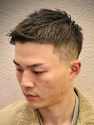 メンズショート　フェード