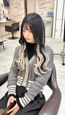 10代20代暗めカラーエクステグラデーション