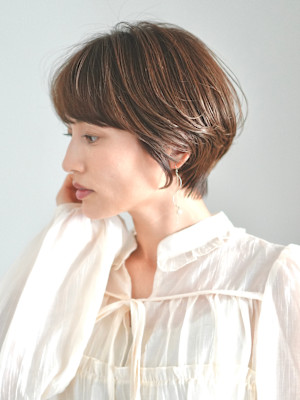 前下がりショート・ボブ/絶壁解消/前髪あり/40代/30代