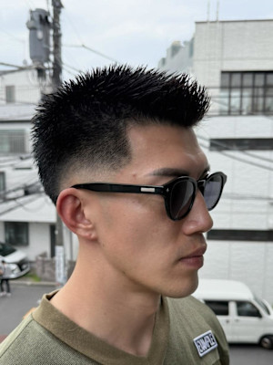 メンズ　ショート　ハイトーン　メンズバレイヤージュ