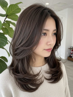 ハイレイヤーカット/ハイレイヤーウルフ/シャギー/小顔カット