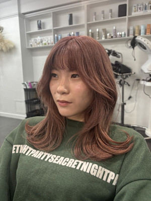 くすみピンクカラー/ピンクベージュ/ミルクティーベージュ