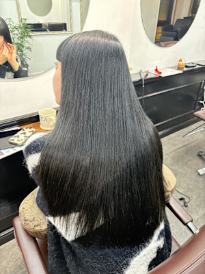 艶髪ストレート/黒髪ロング/システムトリートメント/横浜元町