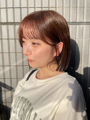 カシスレッド/レッドカラー/赤カラー/レイヤーカット/元町