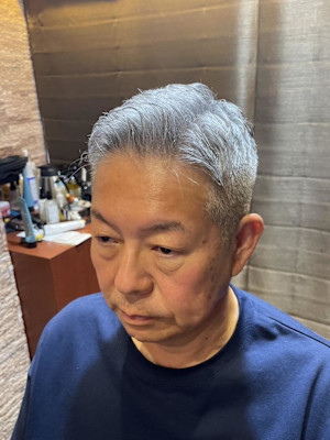 銀座　理容室　アイロンパーマ　サイドフィット