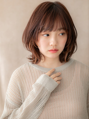 イヤリングカラーハイレイヤーウルフクラゲヘアー20代30代