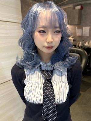 《巴結生》ブルーラベンダー/水色カラー/ハイトーン